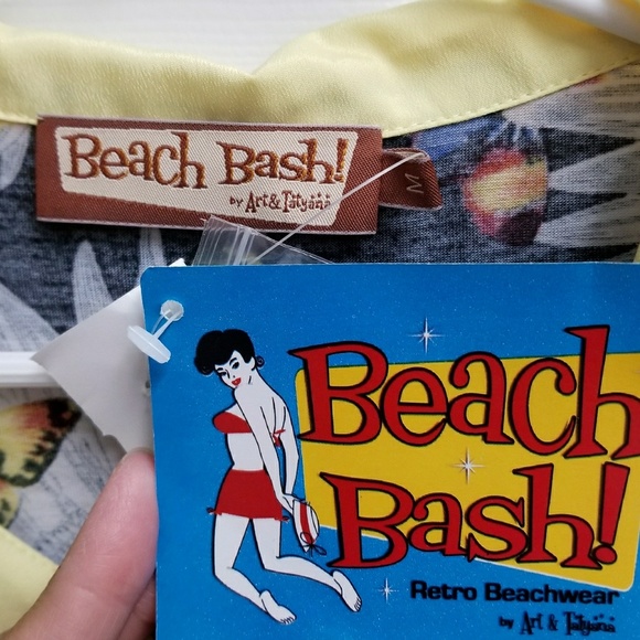 NWT Beach Bash Retro Beachwear Abbey blouse - Picture 3 of 3